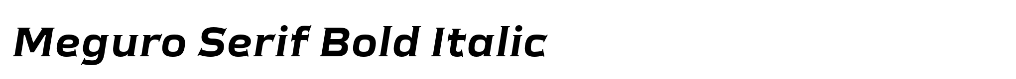 Meguro Serif Bold Italic image